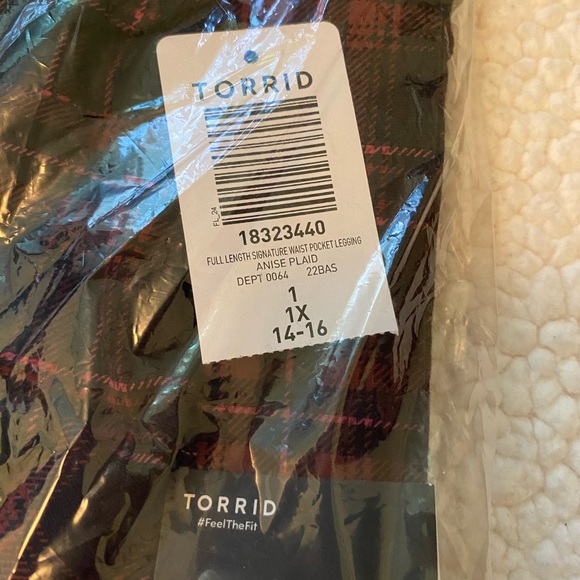 Torrid Red and Black Plaid Leggings - Picture 3 of 3